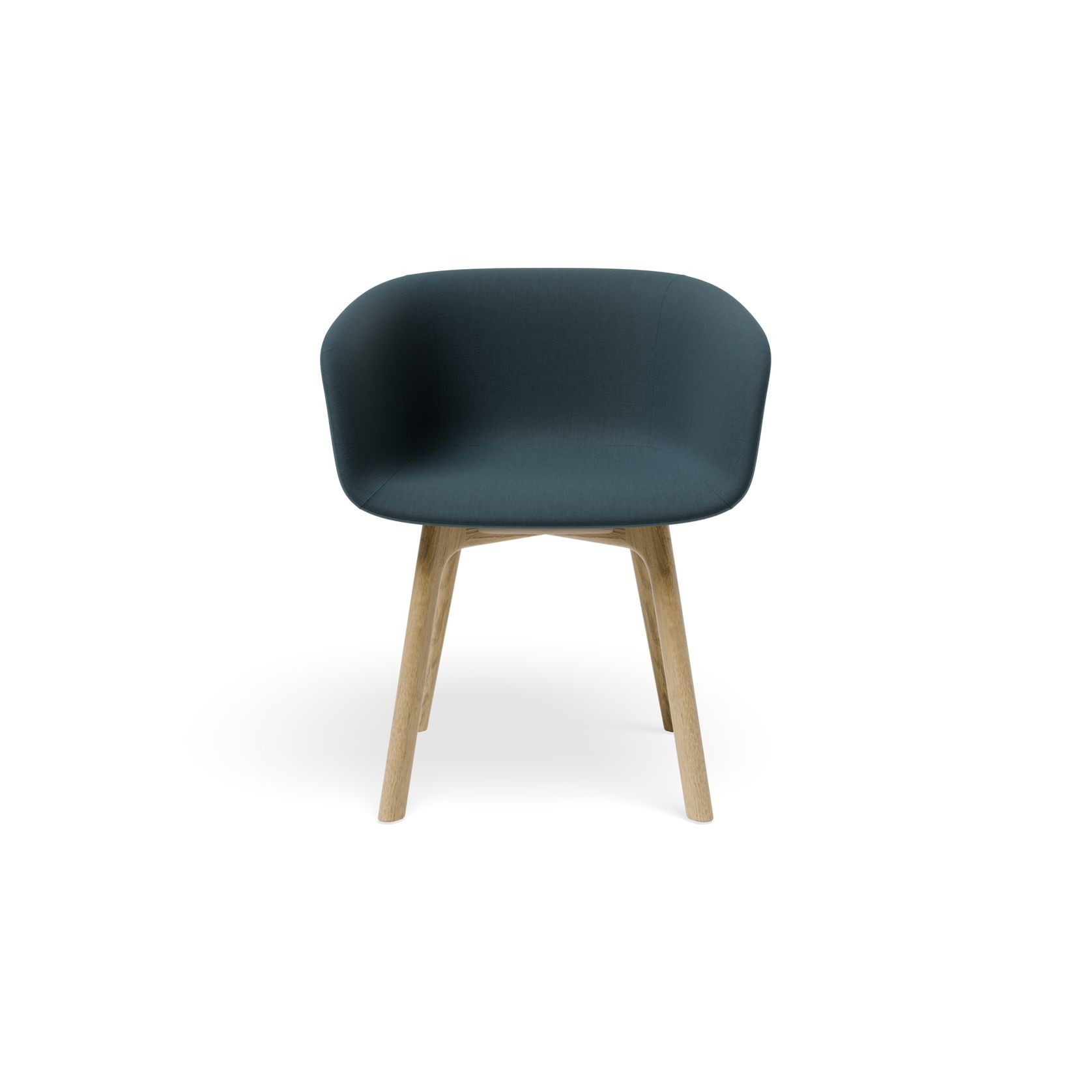 Lonsdale Armchair -  Natural - Blue Fabric gallery detail image