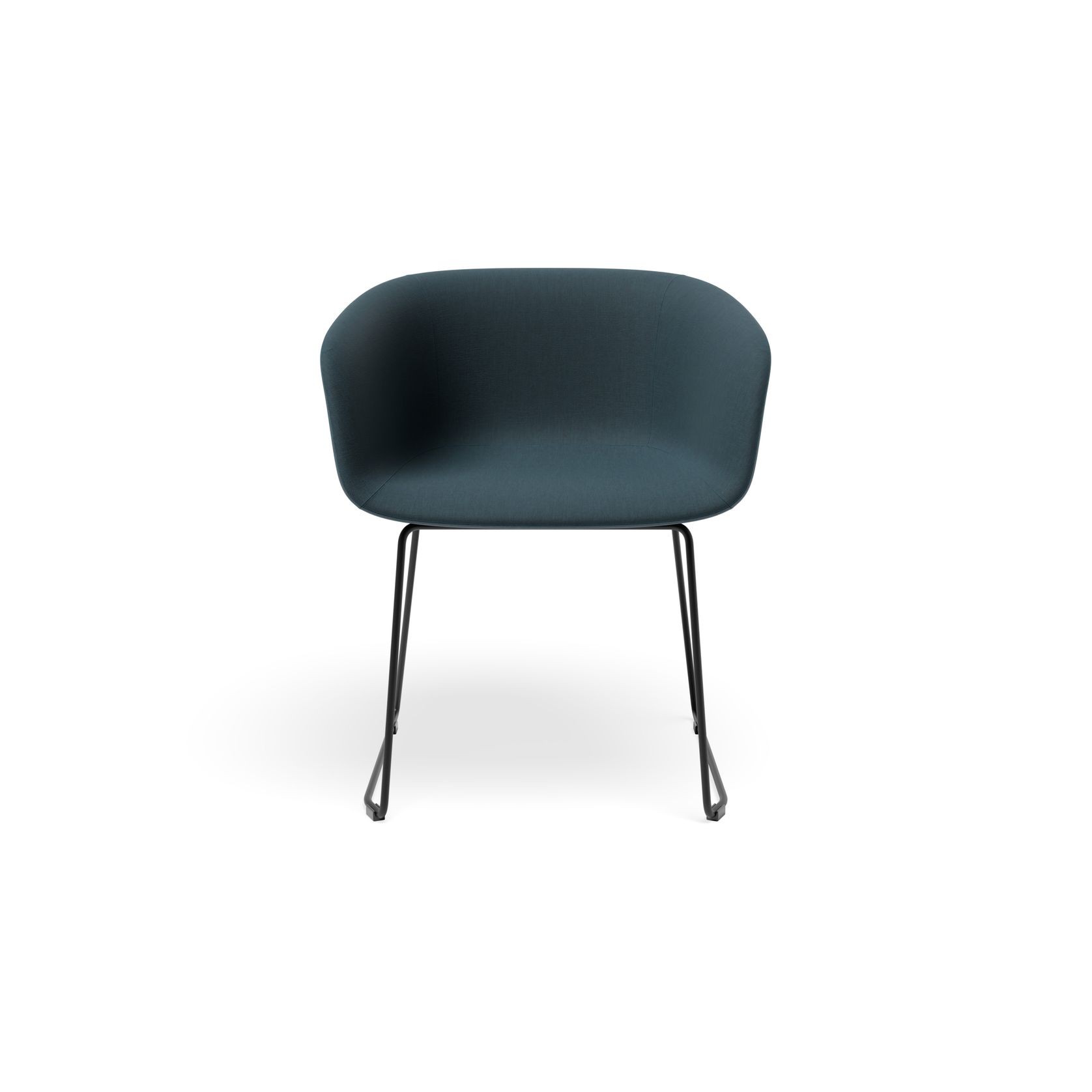 Lonsdale Armchair - Black Sled - Blue Fabric gallery detail image