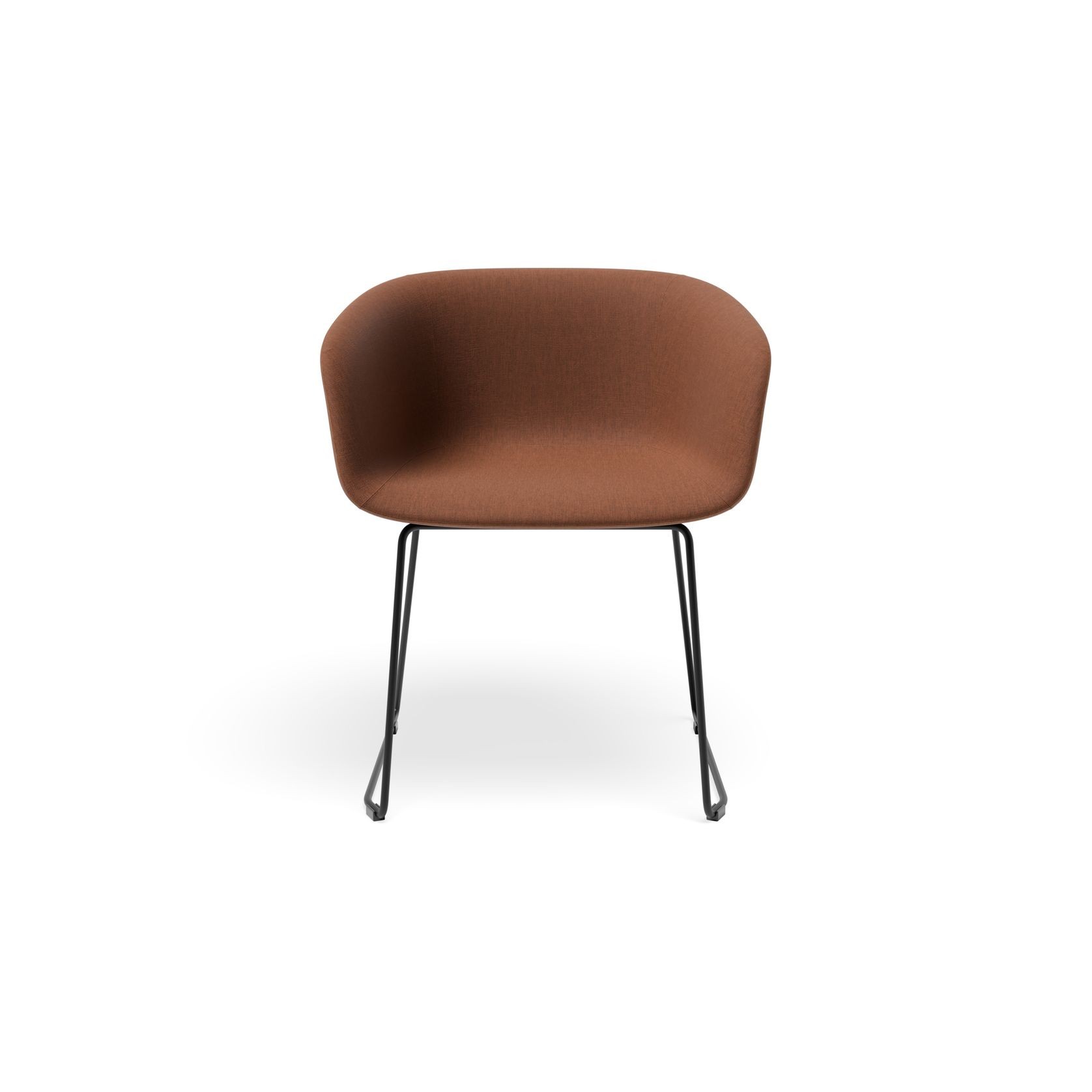 Lonsdale Armchair - Black Sled - Terracotta Brown gallery detail image