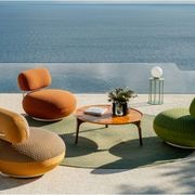 Symi Pivoting Armchair - Sunrise Outdoor Fabric gallery detail image
