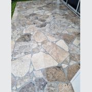 Platinum Tumbled Travertine 20mm | Random Flagstone gallery detail image