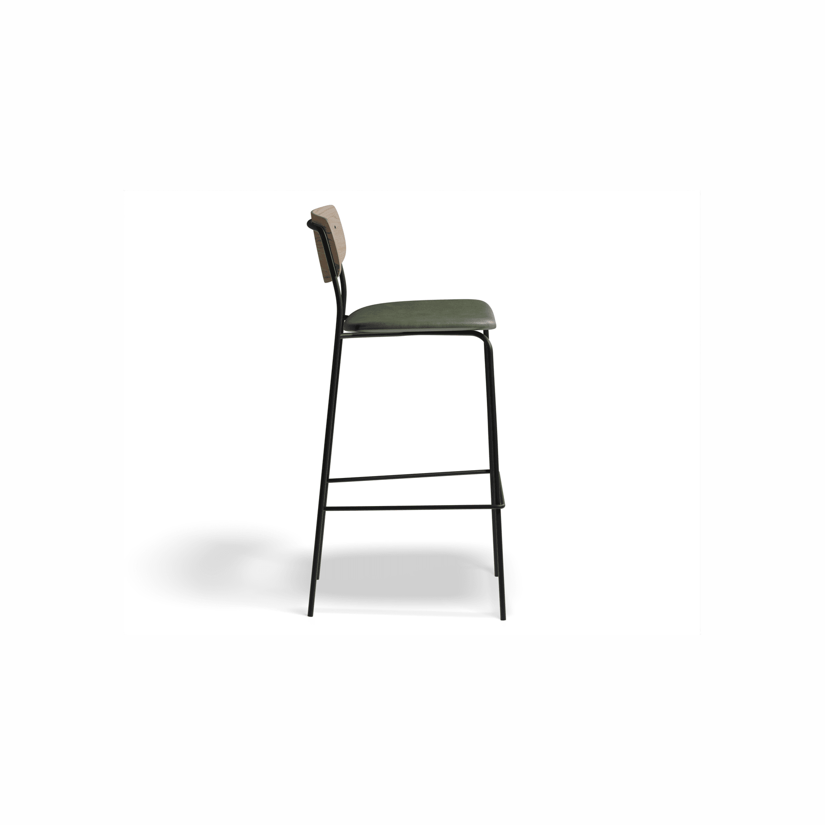 Rylie Stool Natural with Vegan Leather Seat gallery detail image