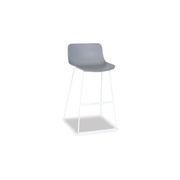 Umbria Stool - White - Grey Shell  - 66cm Kitchen Bench Height gallery detail image