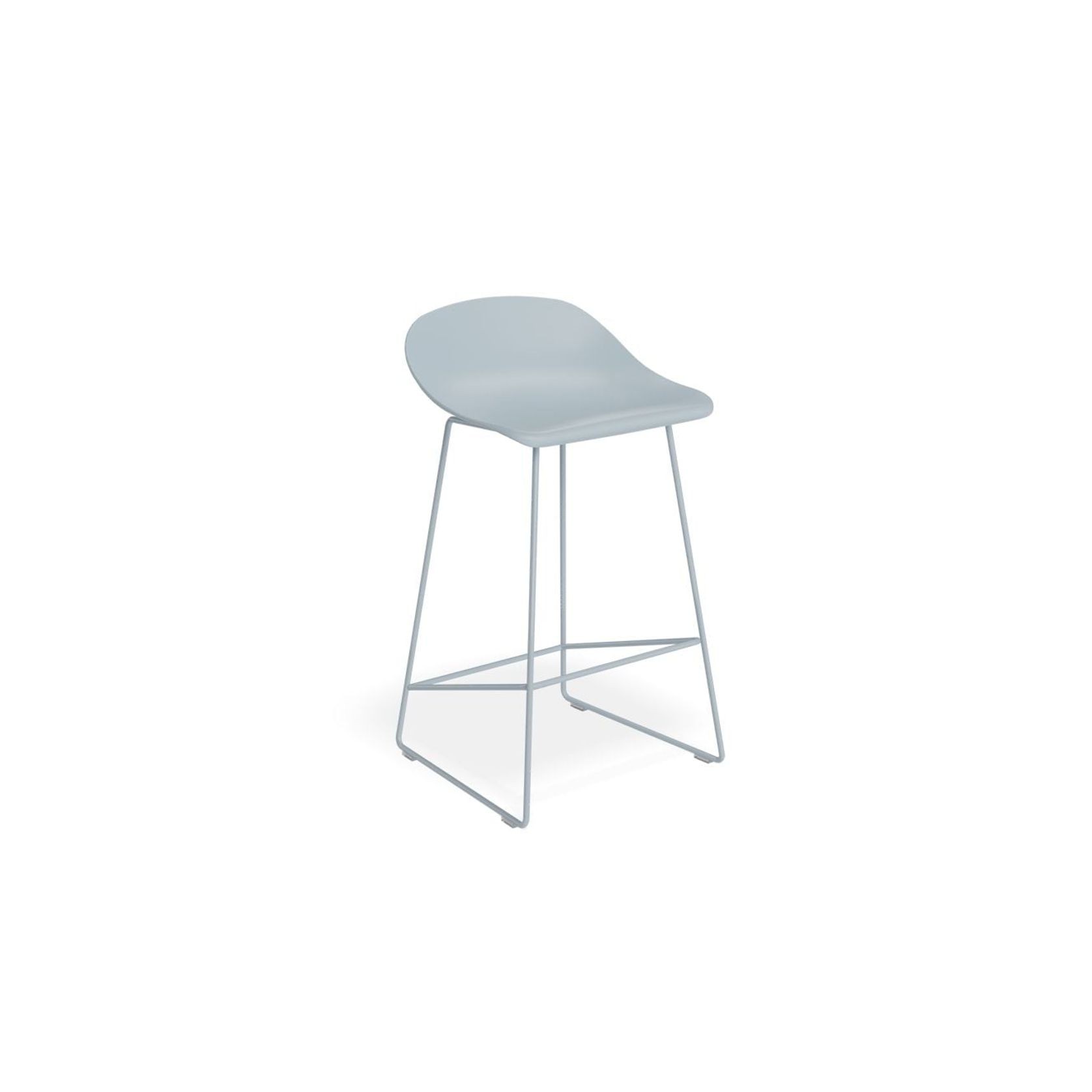 Pop Stool - Powder Blue Frame and Shell Seat gallery detail image