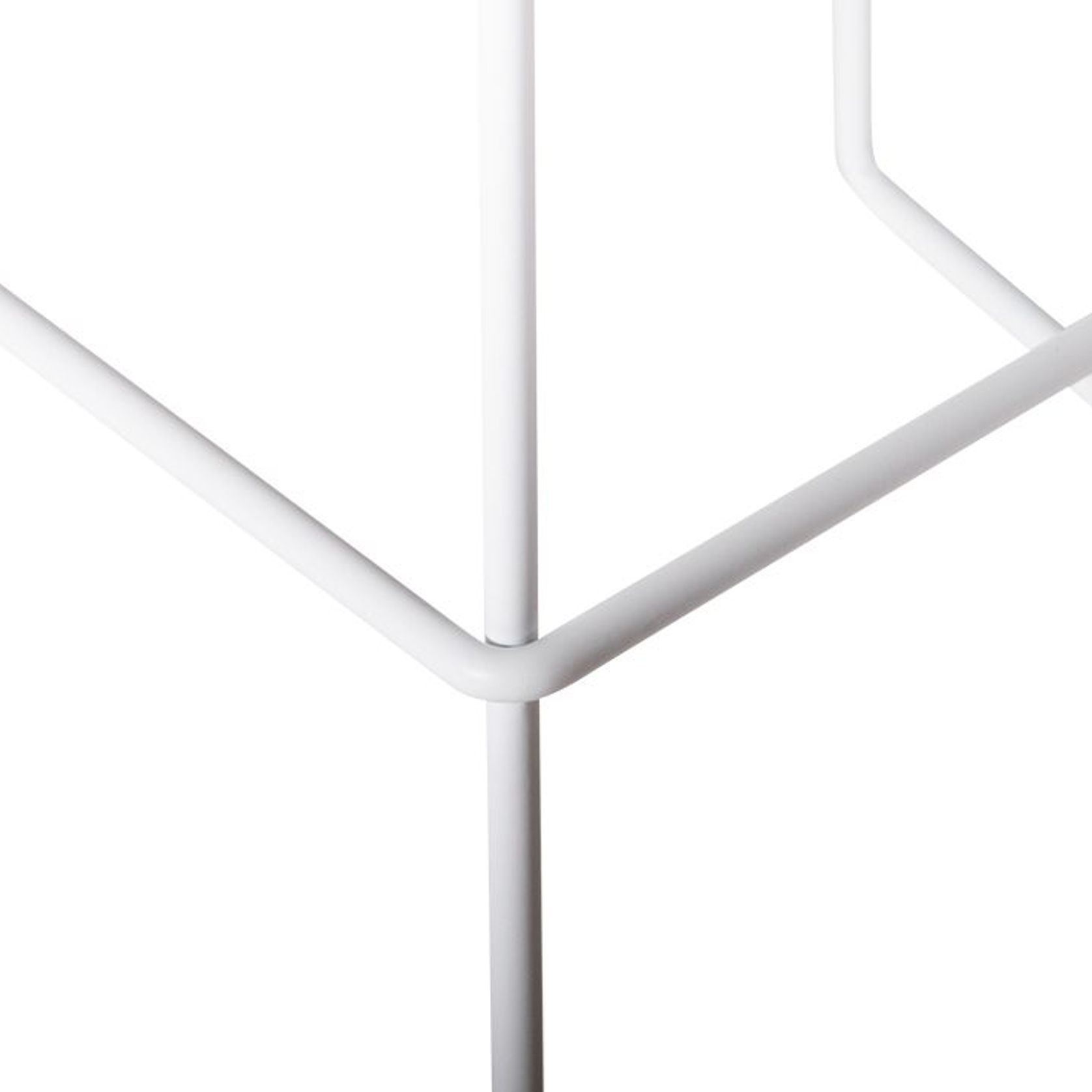 Hugo Bar Stool - White - Natural Seat - 68cm Square gallery detail image