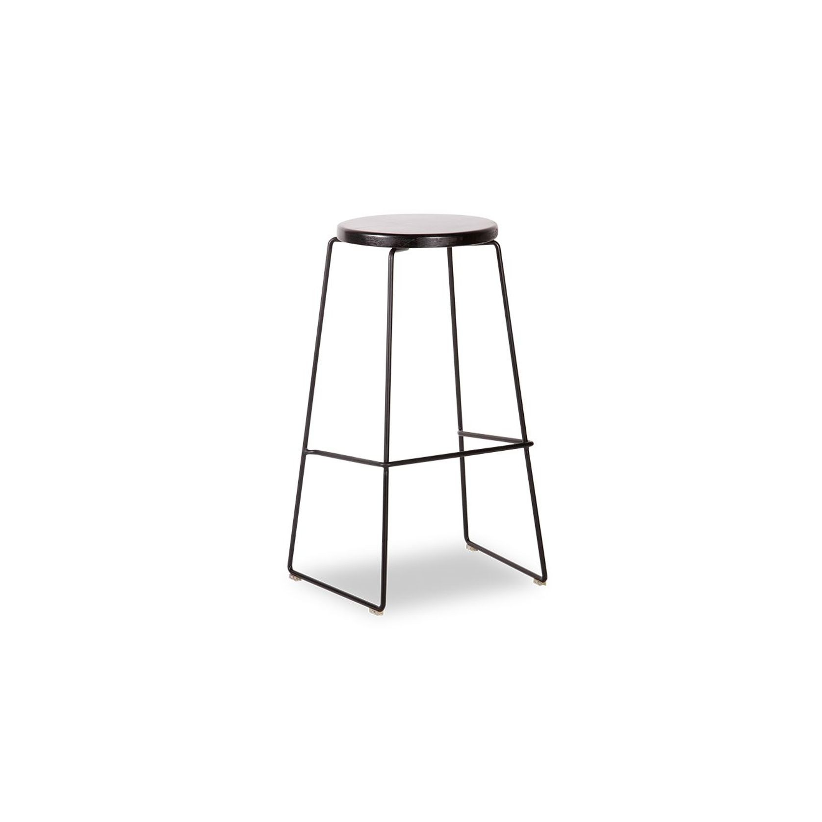 Hugo Bar Stool -  Black Seat - 78cm Round Seat gallery detail image