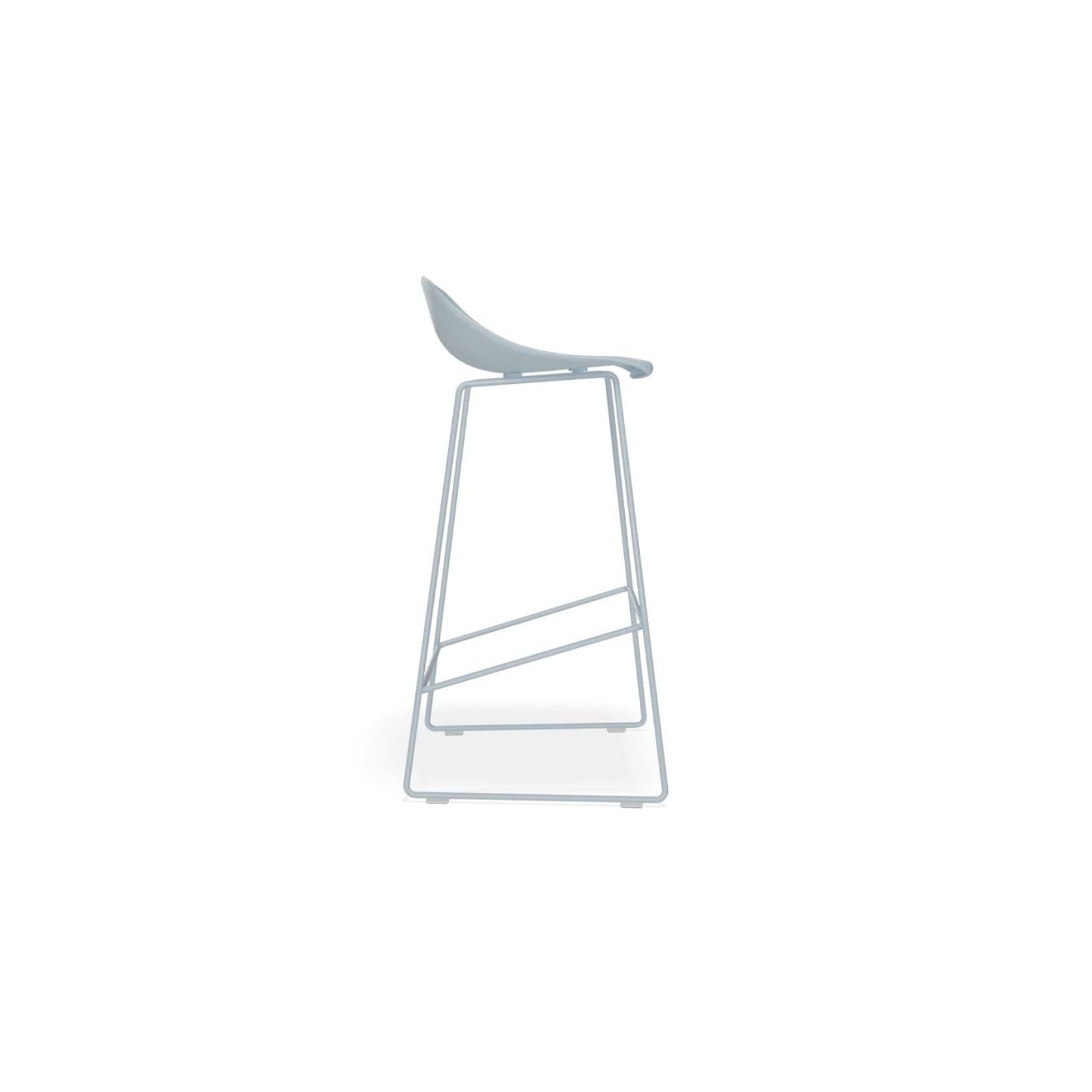 Pop Stool - Powder Blue Frame and Shell Seat gallery detail image