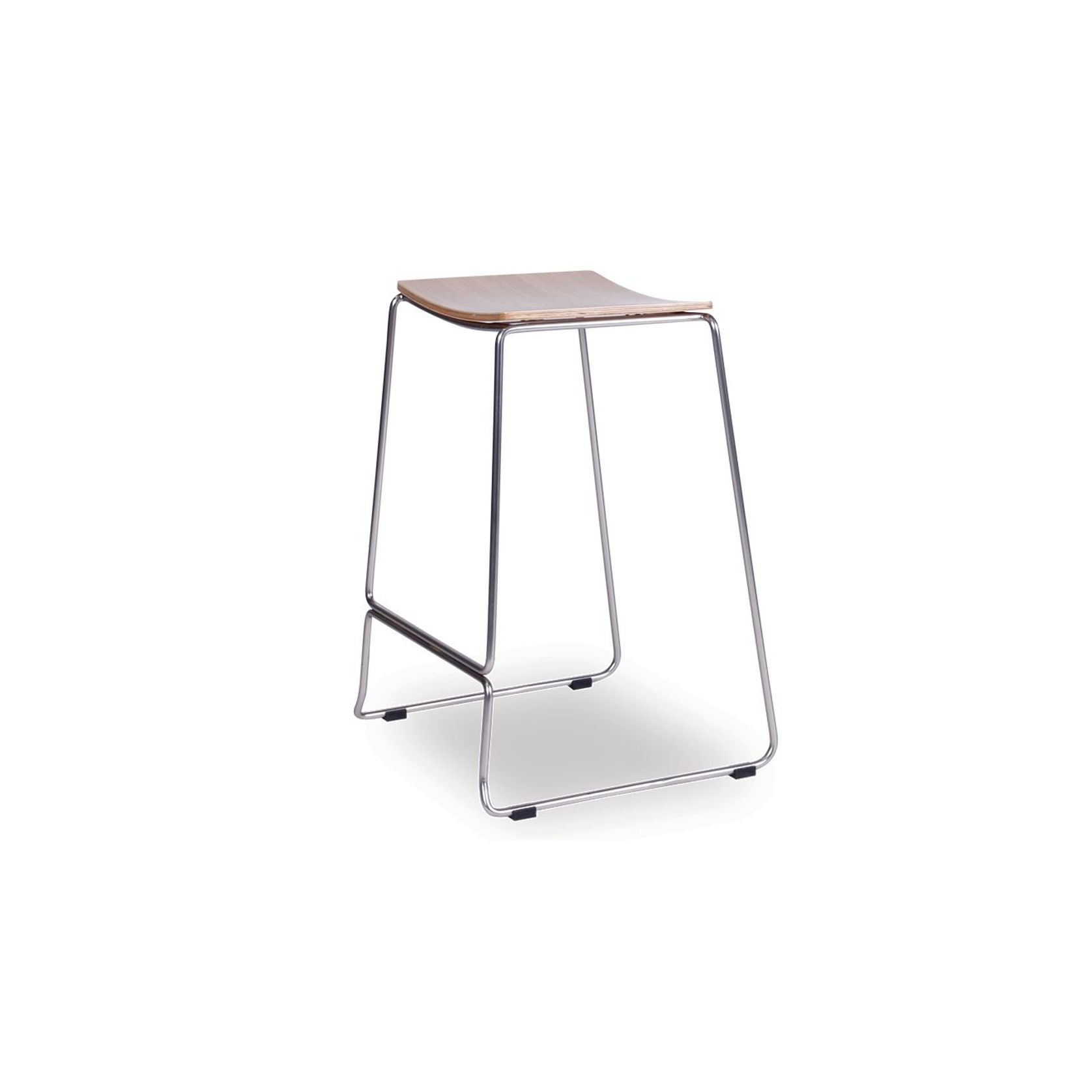 Ardent Stool - Brushed Steel - Natural gallery detail image