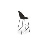 Pebble Fabric Anthracite Upholstered Stool - Counter Stool 65cm Seat Height gallery detail image