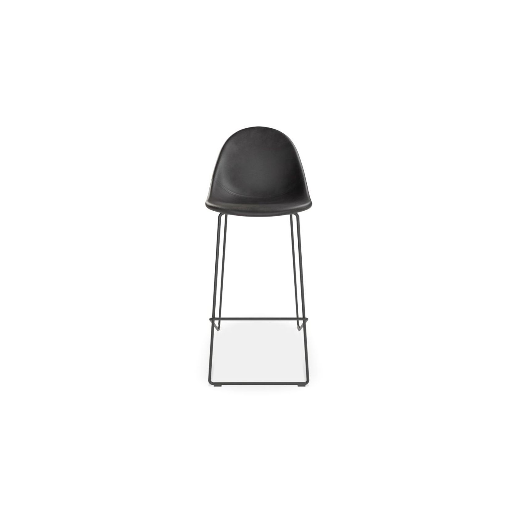 Pebble Stool Black Upholstered Vintage Seat gallery detail image