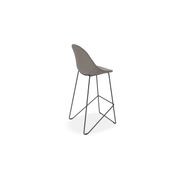 Pebble Fabric Grey Upholstered Stool - 75cm Seat Height gallery detail image