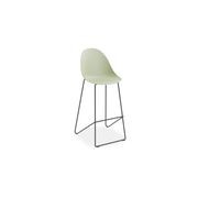 Pebble Mint Green Stool Shell Seat - Bar Stool 75cm Seat - Black Base gallery detail image
