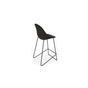 Pebble Fabric Anthracite Upholstered Stool - Counter Stool 65cm Seat Height gallery detail image