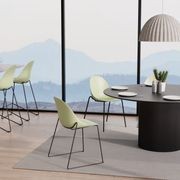 Pebble Mint Green Stool Shell Seat - Bar Stool 75cm Seat - White Base gallery detail image