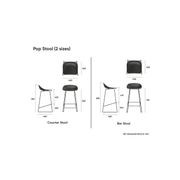 Pop Stool Black Frame and Black Shell Seat gallery detail image