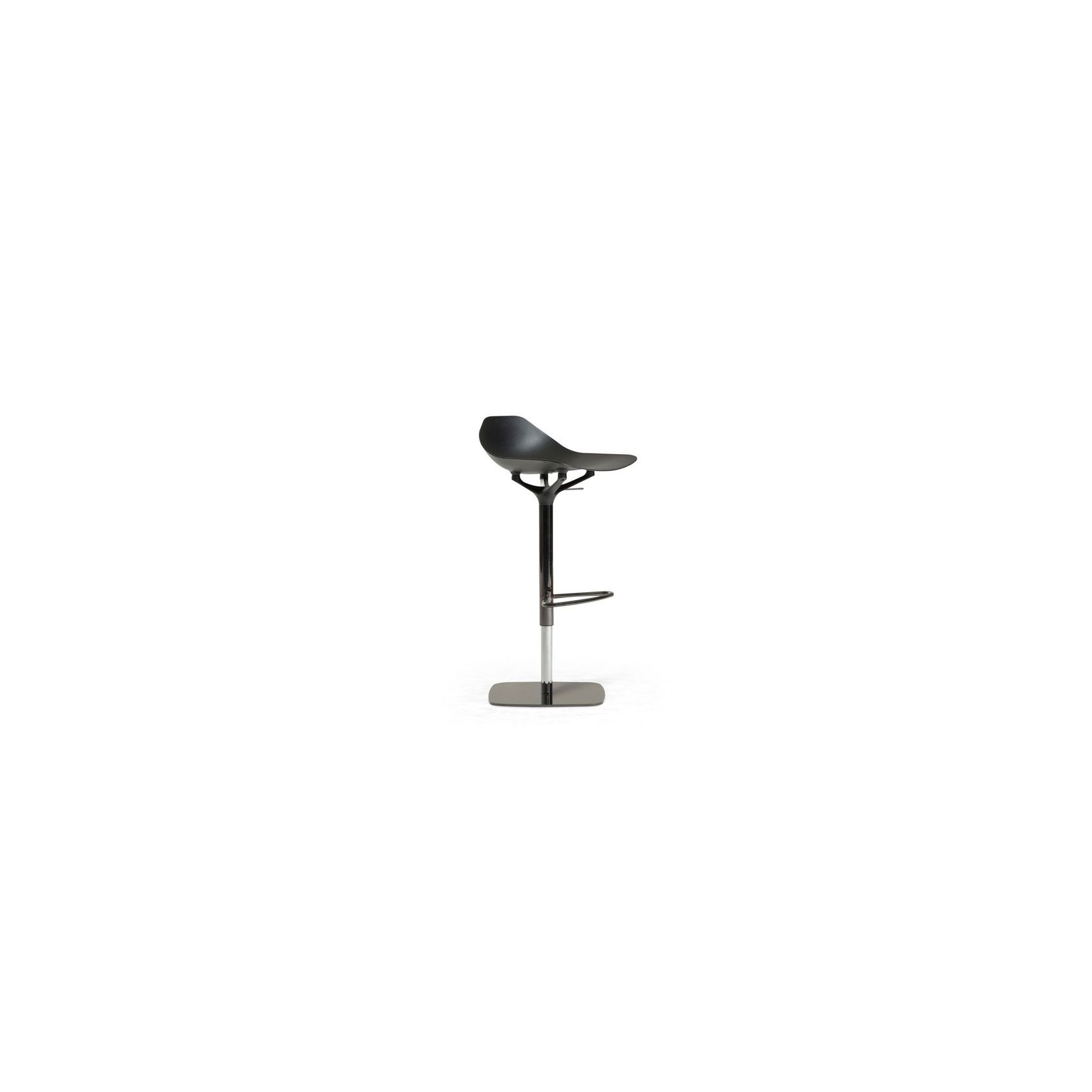 Chistera Stool - lacquered shell, chrome-plated base gallery detail image