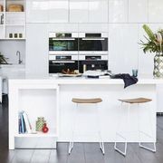 Winnie Stool - Chrome - White Leather - 76cm Bar Height gallery detail image