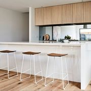 Winnie Stool - Chrome - White Leather - 76cm Bar Height gallery detail image