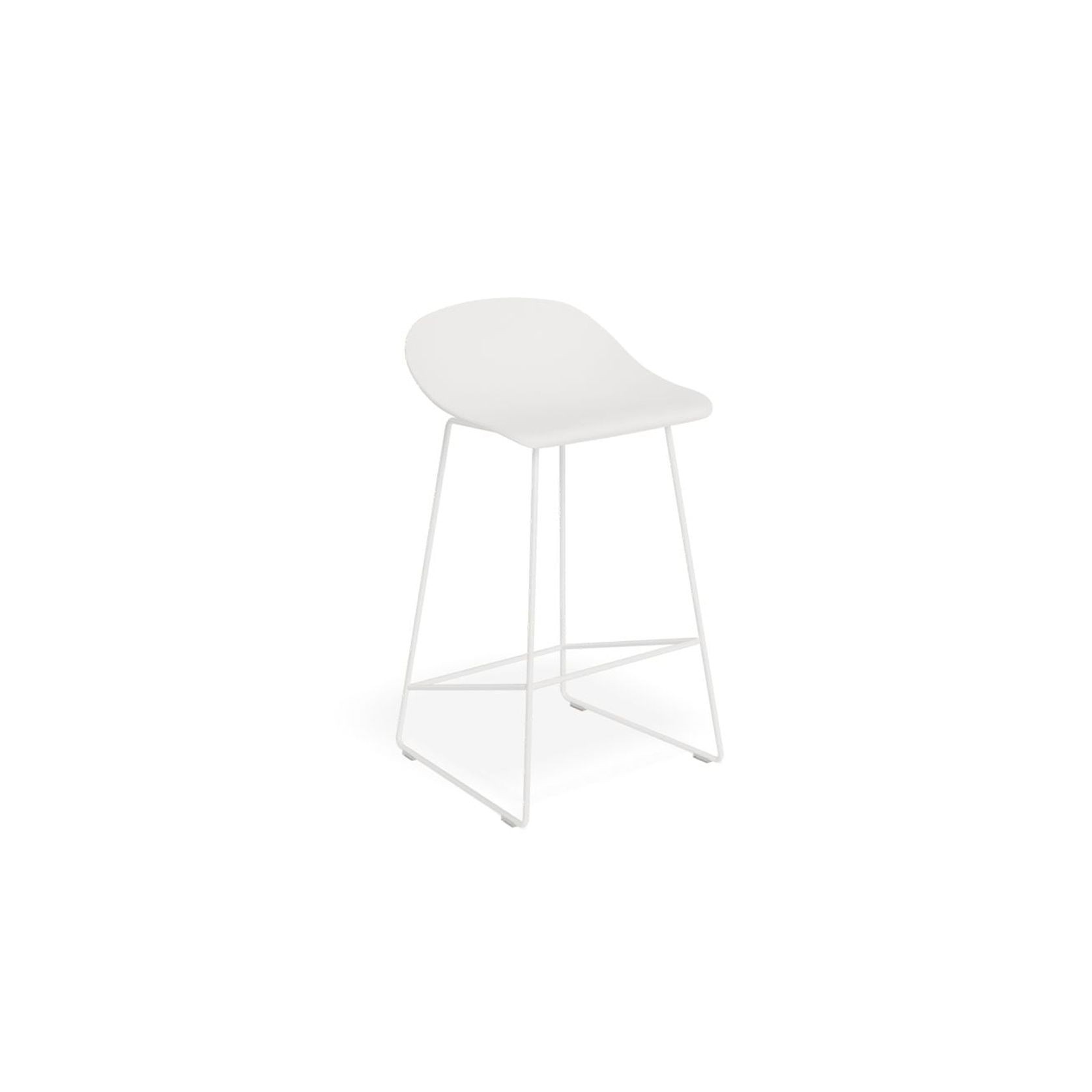 Pop Stool - White Frame and Shell Seat gallery detail image