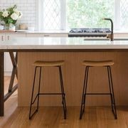 Winnie Stool - Chrome - White Leather - 76cm Bar Height gallery detail image