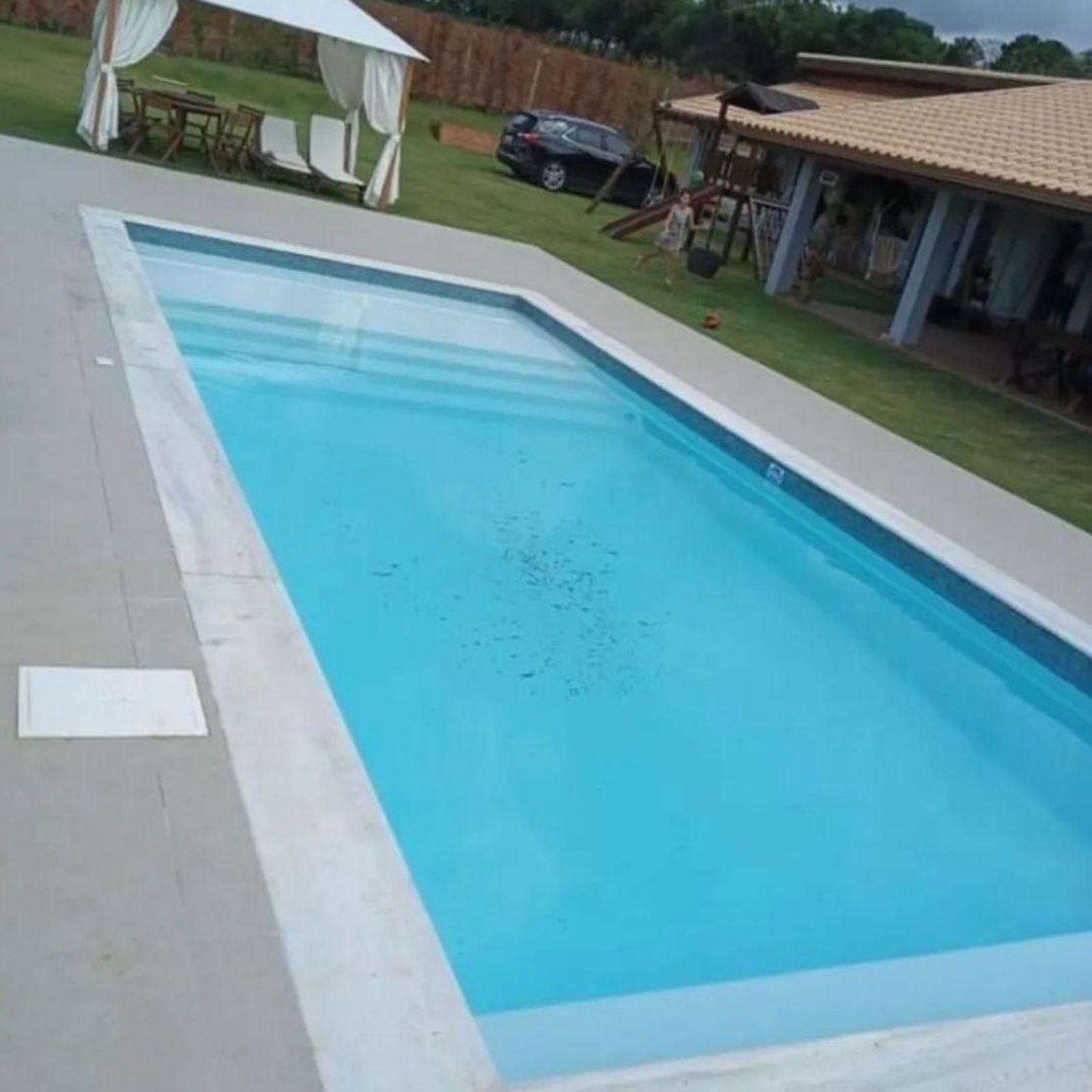 Tile Line Swimming Pools with Tanning ledge gallery detail image