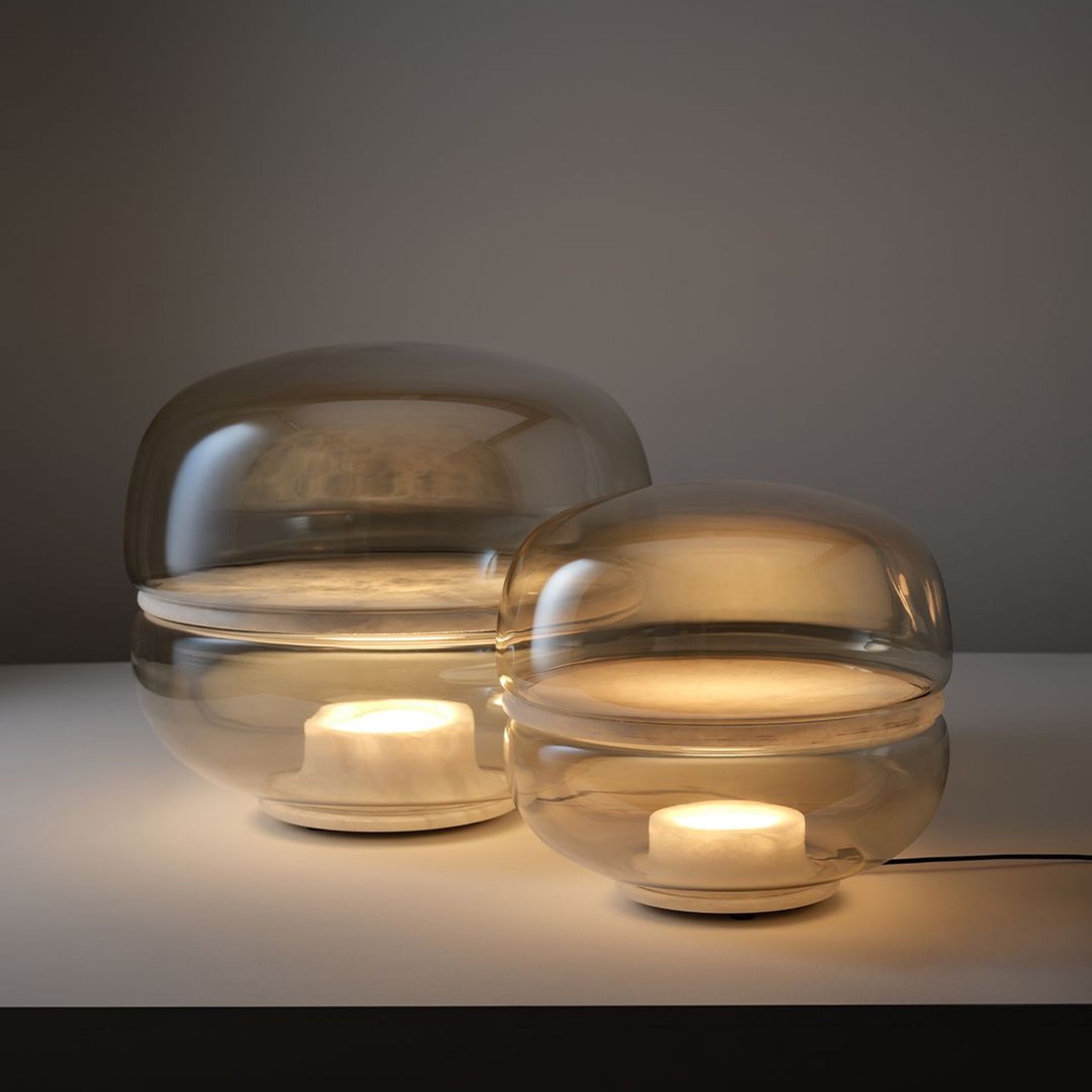 Calda LED Glass Table Lamp - Large in Cognac gallery detail image