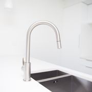 Stainless Gooseneck Pull Out Sink Mixer with Cold Start gallery detail image