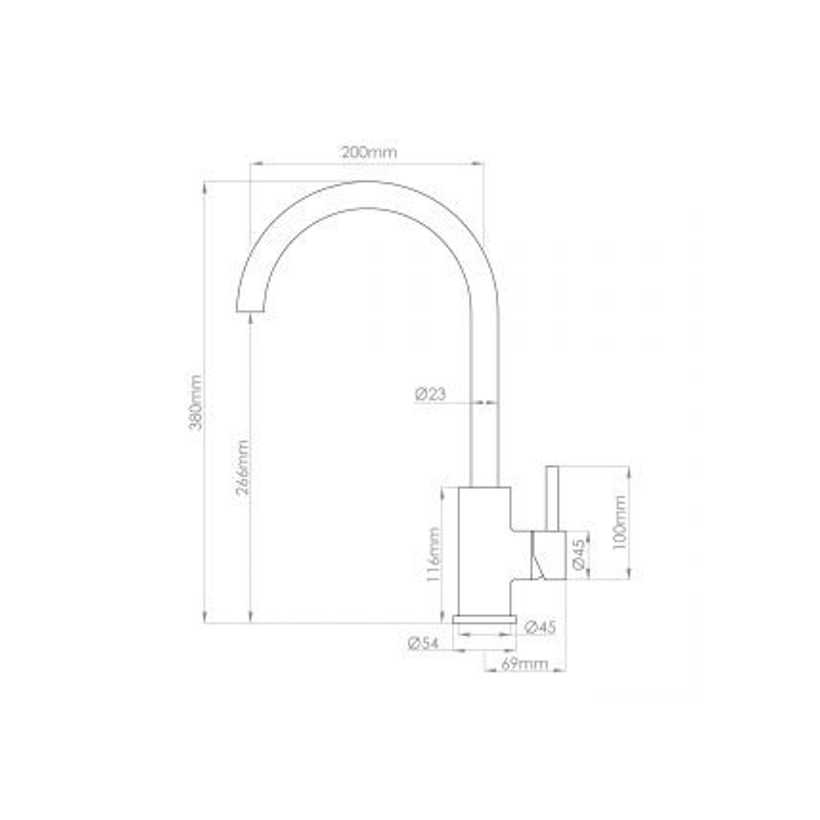 Stainless Gooseneck Sink Mixer with Cold Start tech gallery detail image