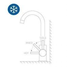 Stainless Gooseneck Sink Mixer with Cold Start tech gallery detail image