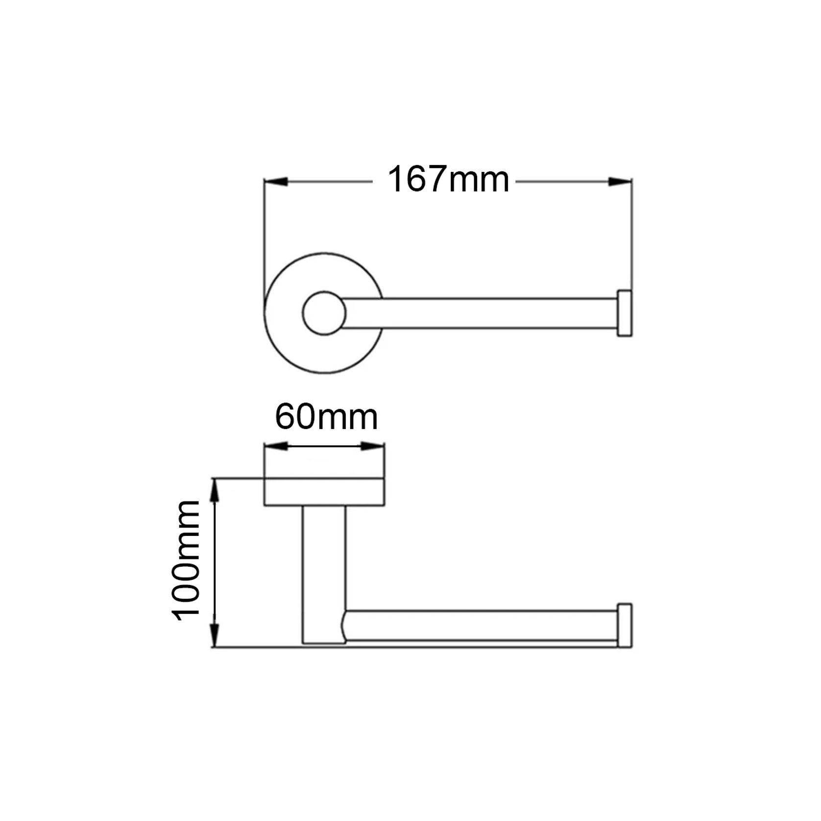 Lucid Pin Toilet Paper Holder Light Brushed Brass gallery detail image