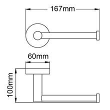 Lucid Pin Toilet Roll Holder Brushed Brass gallery detail image