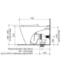 Care 705 Cleanflush Invisi Series II® Suite Carvelle Single Flap Seat White Backrest GermGard® gallery detail image