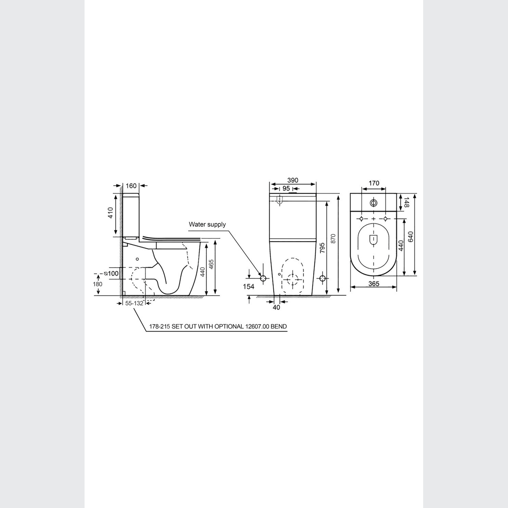 Uno Overheight CC Btw Toilet Suite gallery detail image