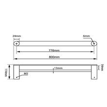 Rushy Double Towel Rail 800mm Chrome gallery detail image