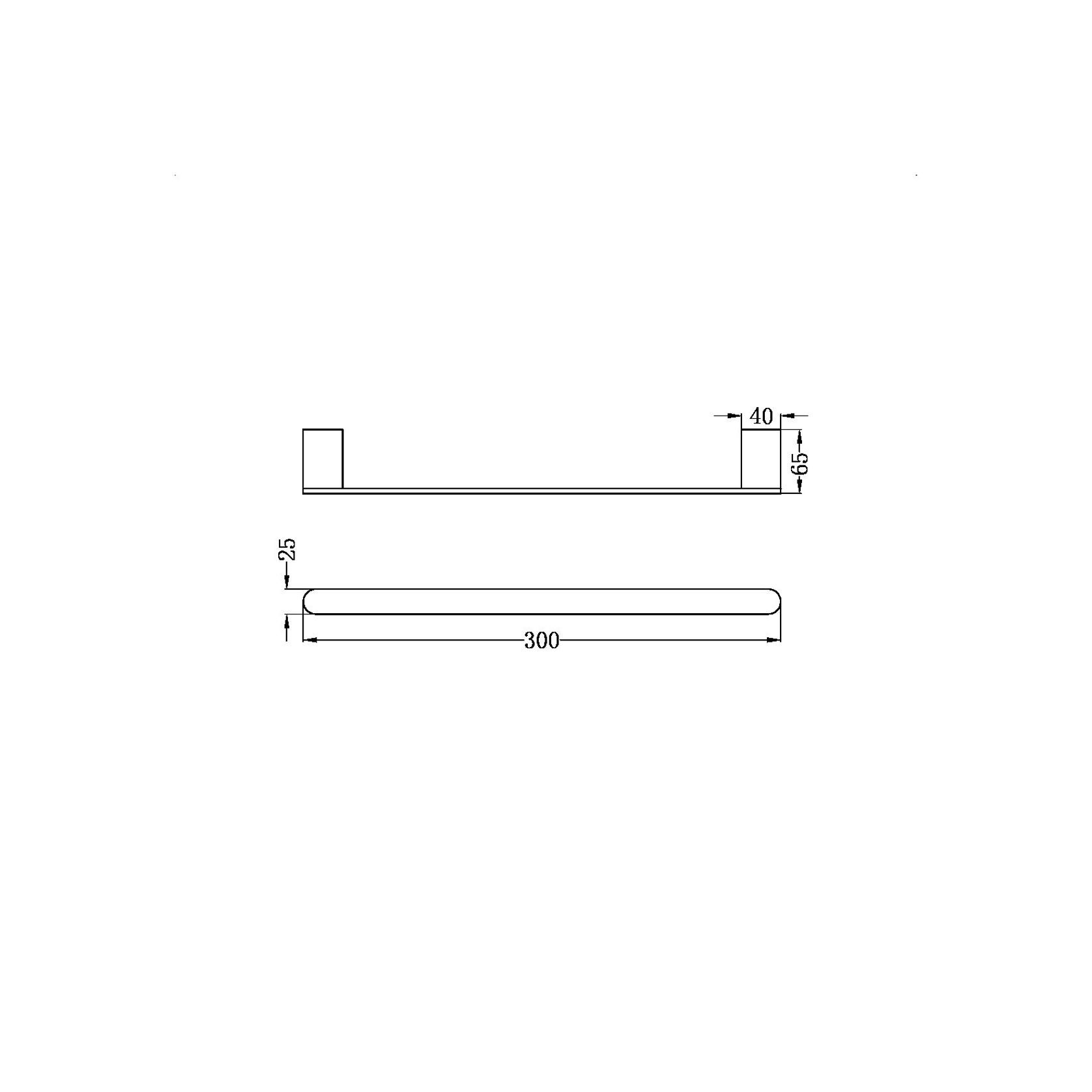 Bianca Hand Towel Rail | Matte Black gallery detail image