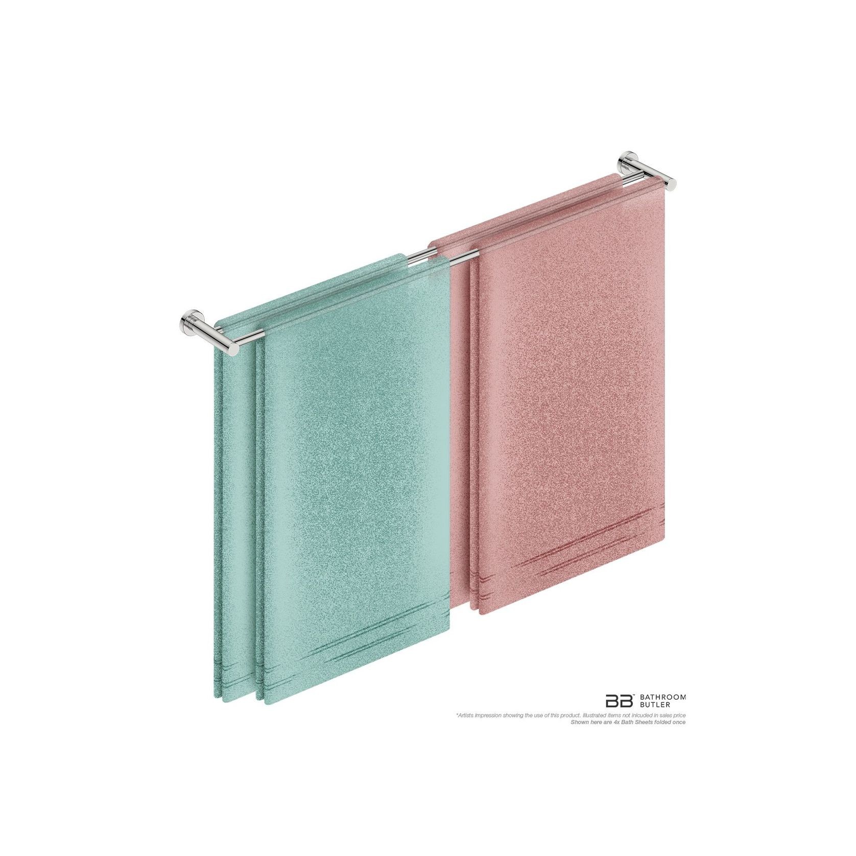 Double Towel Rail 1100mm - 4600 Series Number 4688 gallery detail image