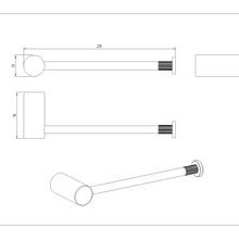 Caddence Towel Holder Brushed Brass gallery detail image