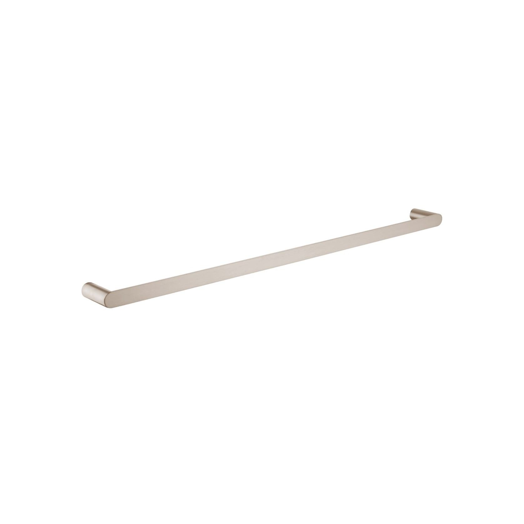 Rushy Single Towel Rail 800mm Brushed Nickel gallery detail image