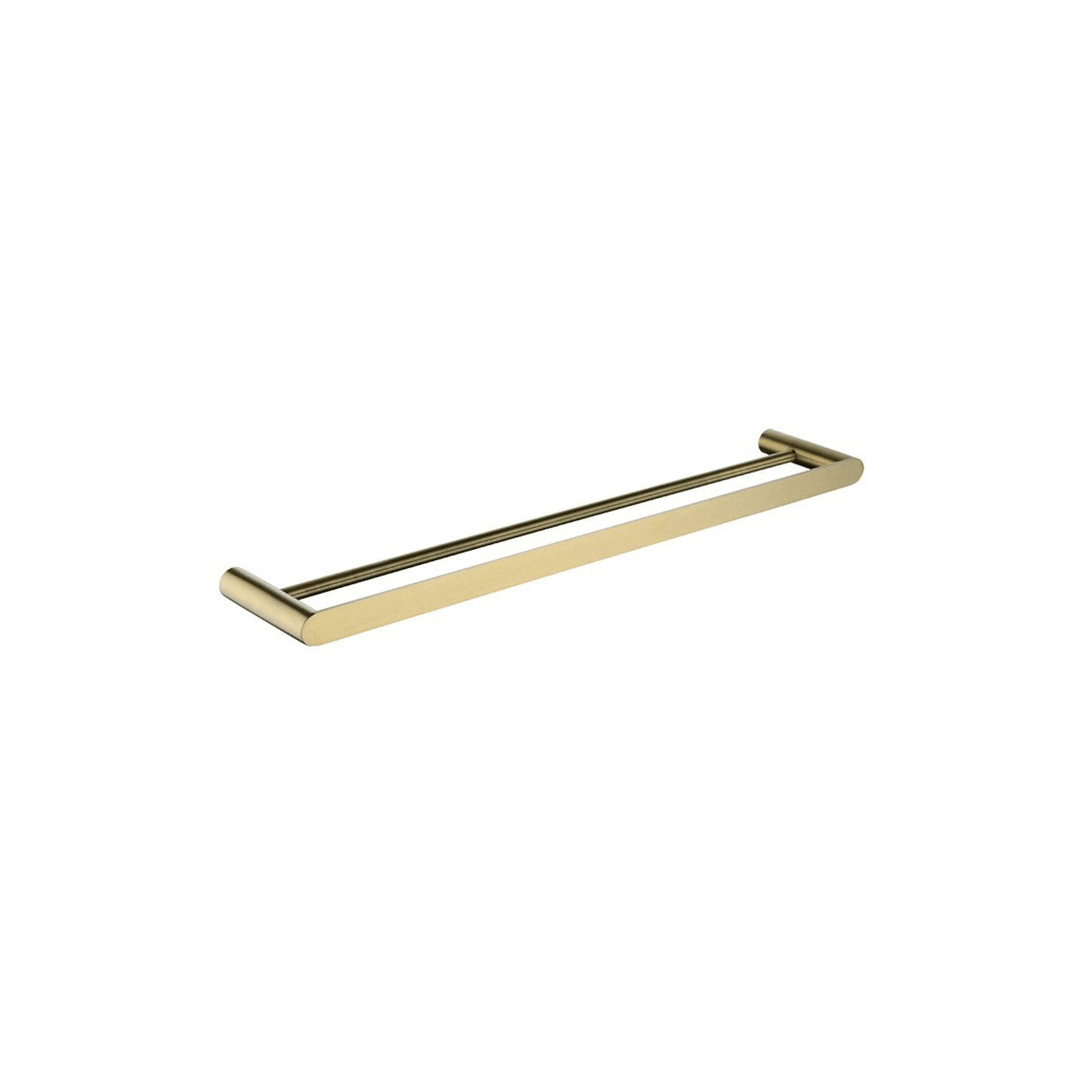 Rushy Double Towel Rail 600mm Brushed Brass gallery detail image
