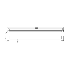 Zen SS316L Single Towel Rail 800mm | Brushed Gold gallery detail image