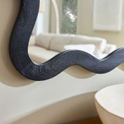 Wavy Wood Wall Mirror gallery detail image