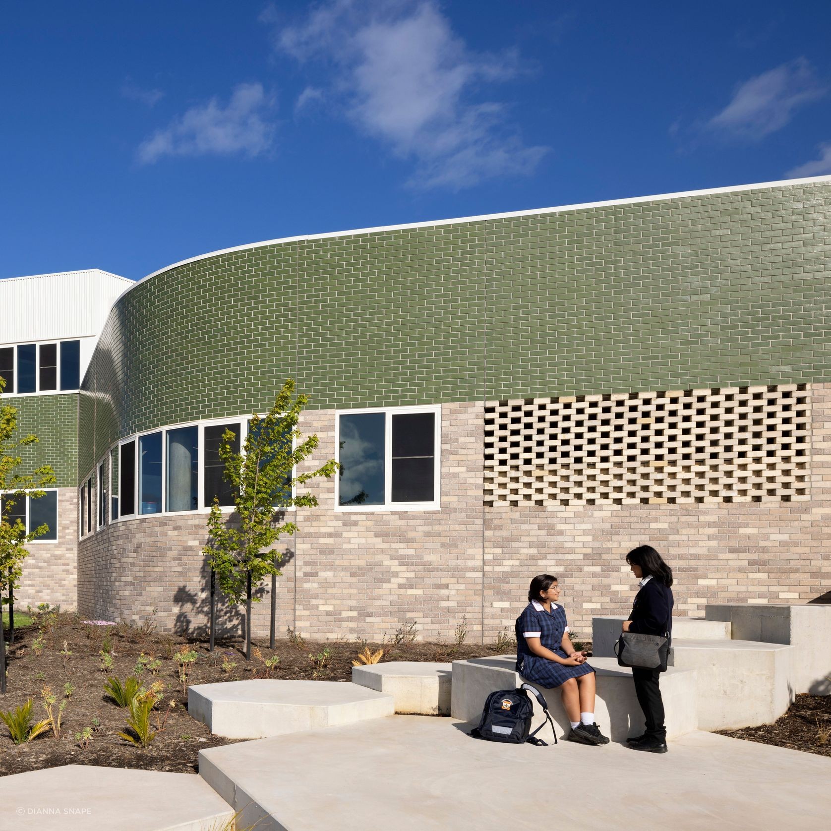 Green glazed brick tiles, St Francis Xavier College