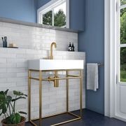 Tremain Gypsum White Gloss Subway 246x60mm gallery detail image
