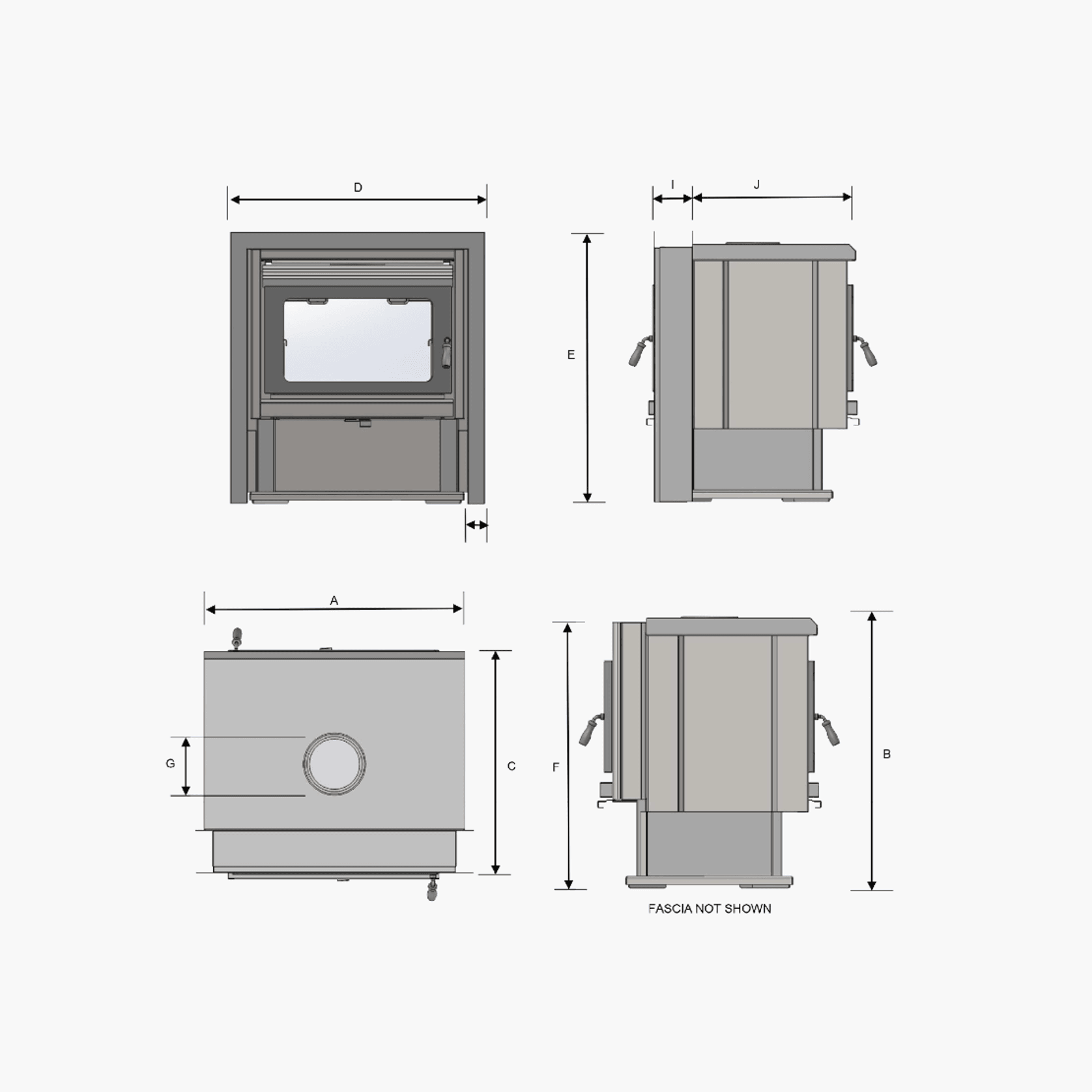 Kemlan-Coupe Wall Penetration Double Sided Rural Wood Fireplace gallery detail image