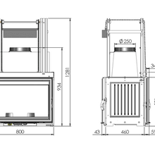 Cheminee Chazelles CDF800R Radiant Wood Fireplace gallery detail image