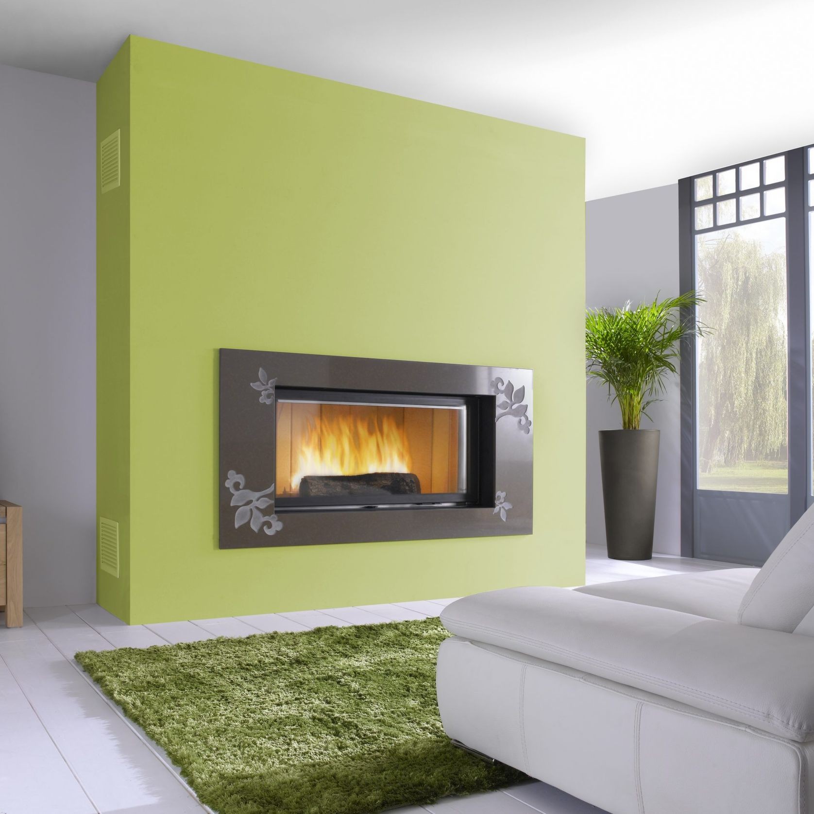 Cheminee Chazelles Designer D1350 Wood Fireplace gallery detail image
