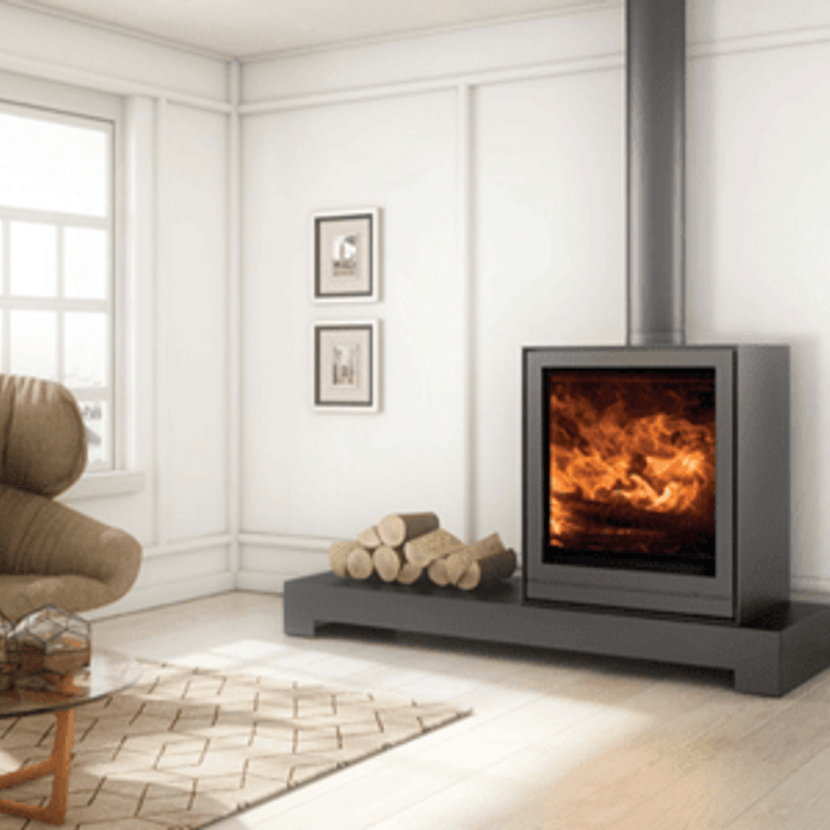 Cheminee Chazelles TQH43 Wood Burning Fireplace gallery detail image