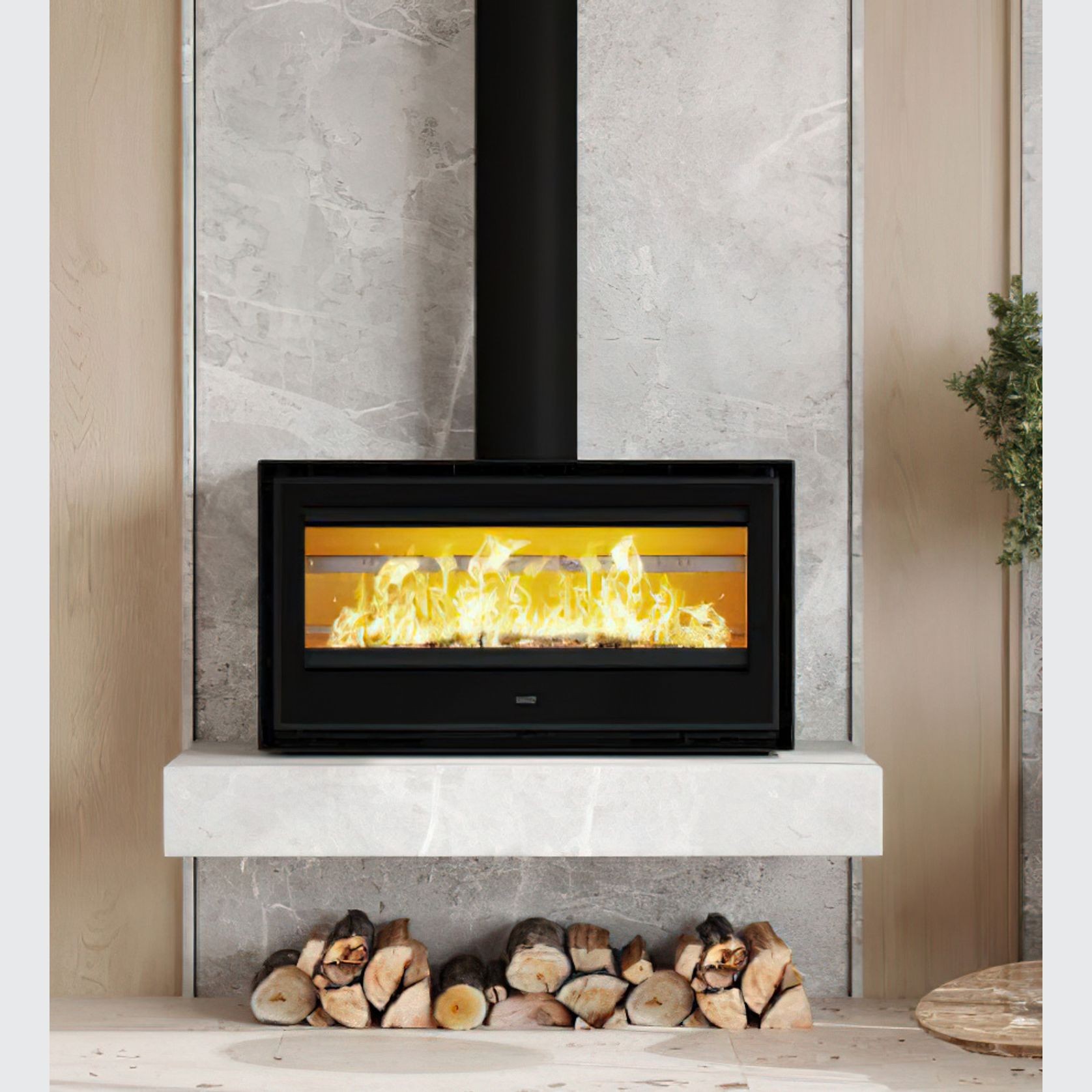 ADF Clare 100S Freestanding Wood Fireplace gallery detail image