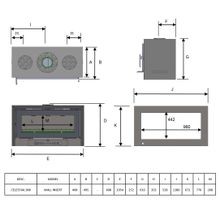 Kemlan Celestial 900 Inbuilt Wood Fireplace W/ Fan gallery detail image