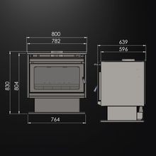 Kemlan XL Wood Fireplace With 4 M Flue Kit gallery detail image